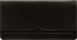 Pyramid Black Leather checkbook cover