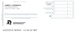 Standard deposit ticket