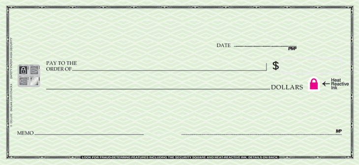 Safety Paper Green High Security Check